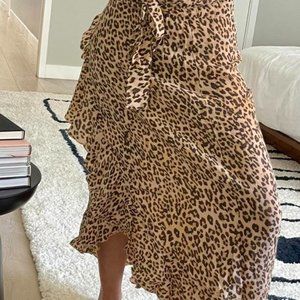 Faithfull The Label - Leopard Celeste Midi Wrap Skirt